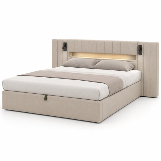 lit-double-avec-rangement-et-eclairage-led-180-x-200-cm-velours-gris-ikltff7526kb